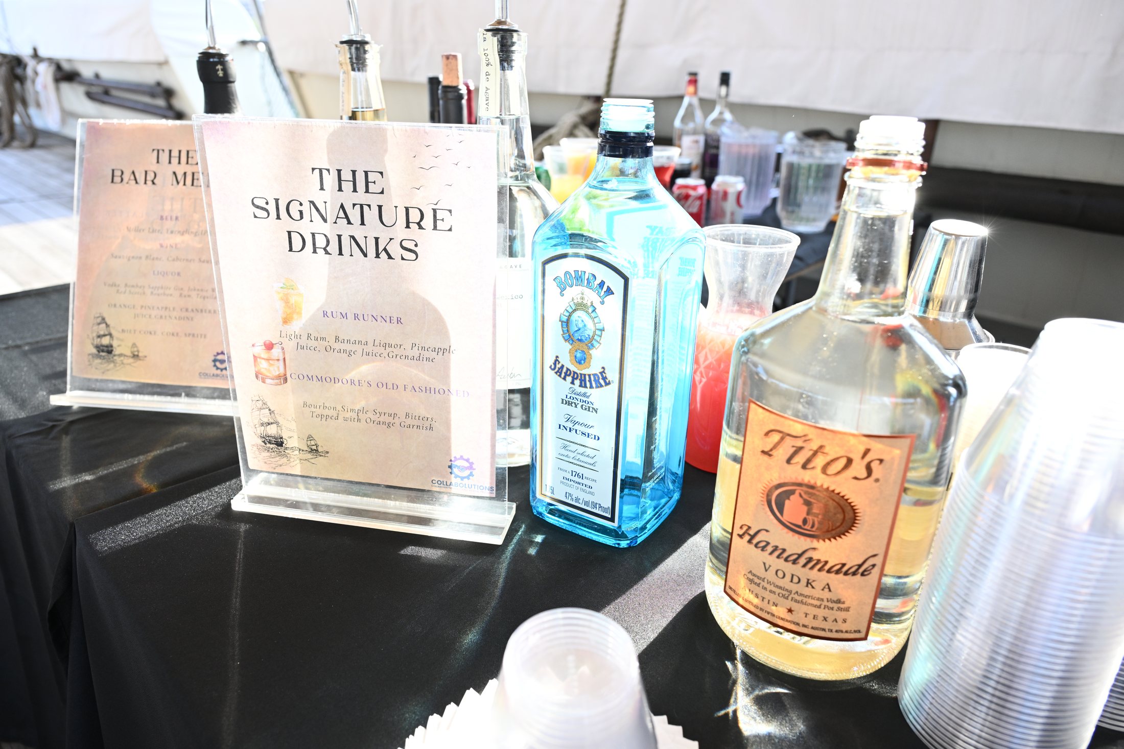 The bar opens